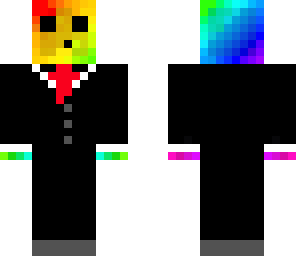 rainbow slime in a suit