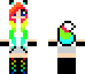 rainbow wolf girl