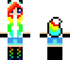 rainbow wolf girl
