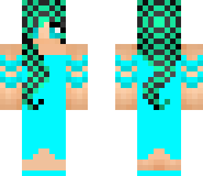 cute girl with blue dress