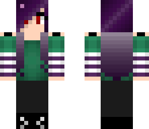purple haired girl
