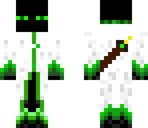 green enderman in a robe