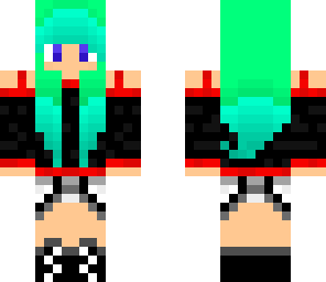 lime and teal girl