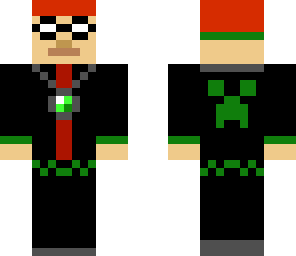 creeper hoodie with emerald headphones
