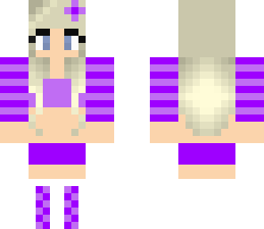 purple stripe girl