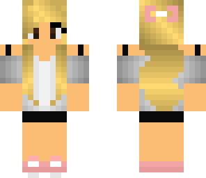 blonde with a bow
