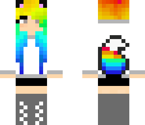 rainbow wolf girl