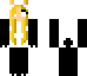 blonde herobrinized girl in panda suit