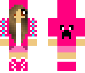 pink hoodie girl