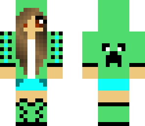 green hoodie girl