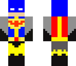 yellow and blu bat man