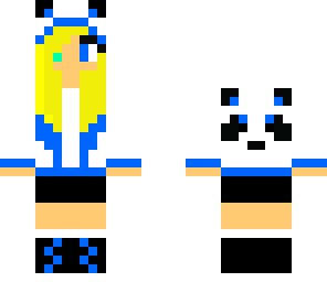 panda girl blue