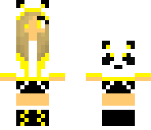 panda girl yellow