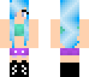 blue haired girl