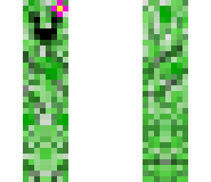 happy creeper with a flower
