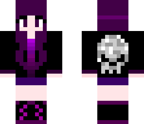 purple skull girl