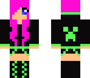 creeper pink and green