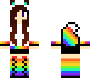 rainbow wolf skin edit