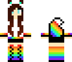 rainbow hoodie girl