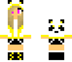 panda girl yellow