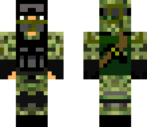 soldier with green camo