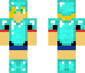 fake diamond armor girl