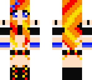 flameing girl in swim suit