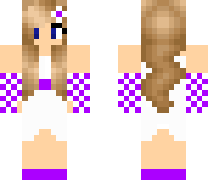 white and purple wedding girl