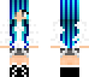 pretty blue highlights girl