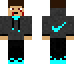 bloody blue hoodie