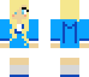 blue minecraft university girl