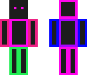 outlined neon eye-following person vote pls