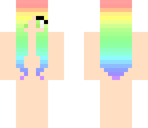 rainbow hair skin base