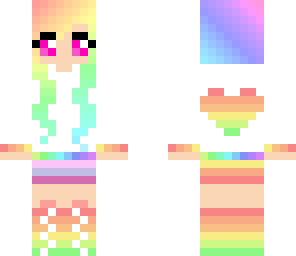 rainbow girl with no head phones