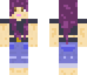 purple haired girl