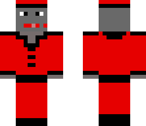 black and red suit
