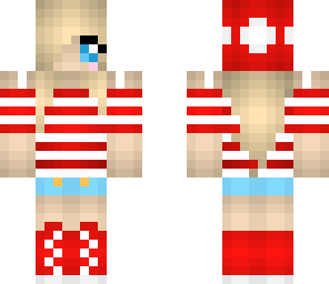 mario red mushroom girl