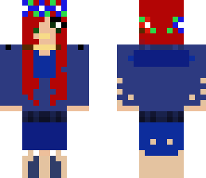 blue flower girl