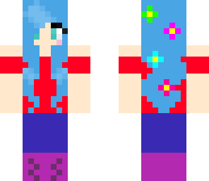 cute blue hair girl