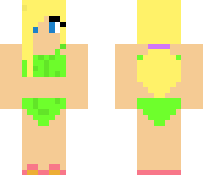 green bikini girl