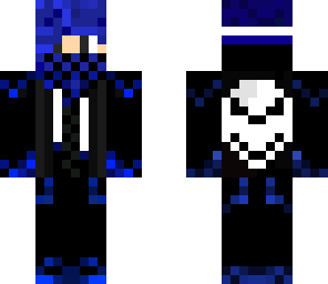 blue skull hoodie