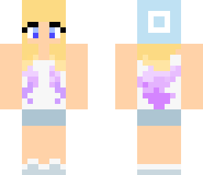 blonde and purple haired girl
