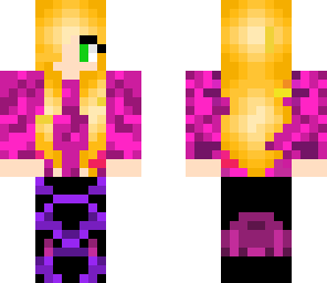 blonde purple fan