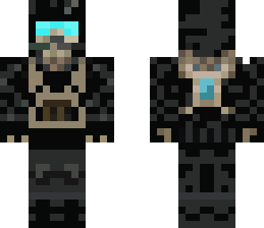 black camouflage soldier