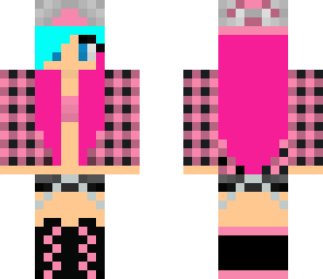 skater girl with pink hair
