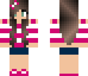 cute raspberry and white brunette