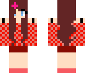 red cute girl