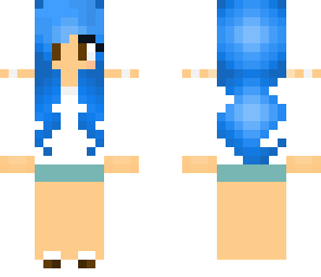 edit blue hair and brown eyes