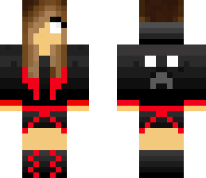 herobrine girl with blood on her