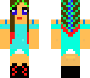 crazy color gamer girl